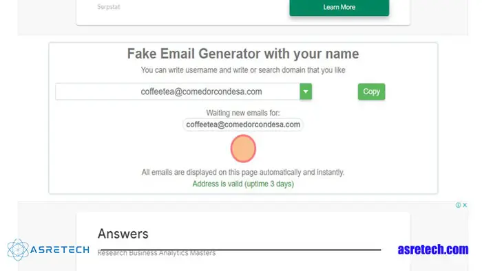 Email fake برای ساخت ایمیل فیک