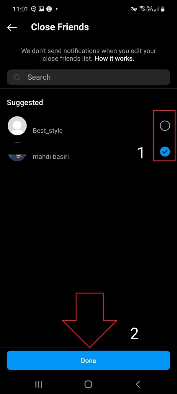آموزش کلوز فرند اینستاگرام