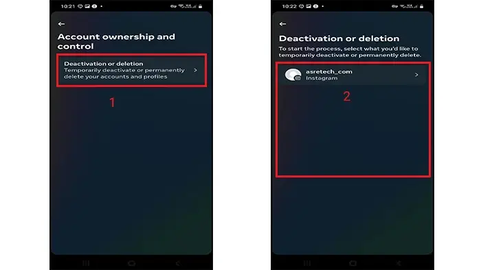 روش دیلیت اکانت اینستا