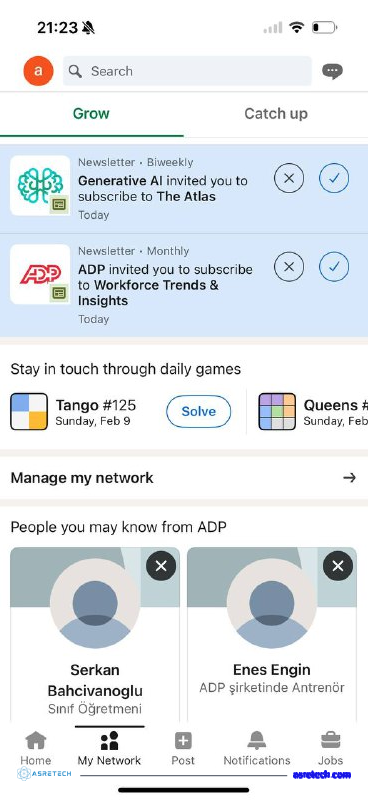 my network در لینکدین